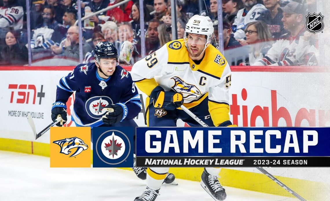 Predators @ Jets 3/13 | NHL Highlights 2024