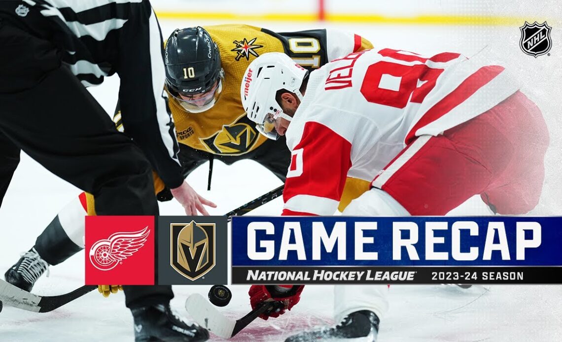 Red Wings @ Golden Knights 3/9 | NHL Highlights 2024