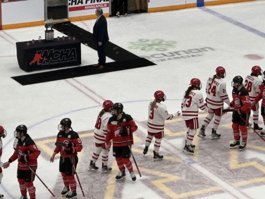 Top-ranked Buckeyes fall to Wisconsin in WCHA title game