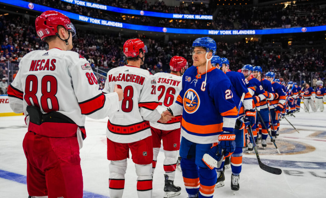 Carolina Hurricanes New York Islanders Handshake Line