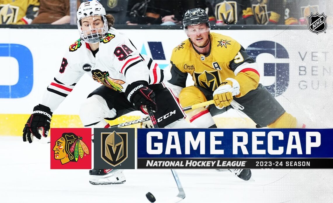 Blackhawks @ Golden Knights 4/16 | NHL Highlights 2024