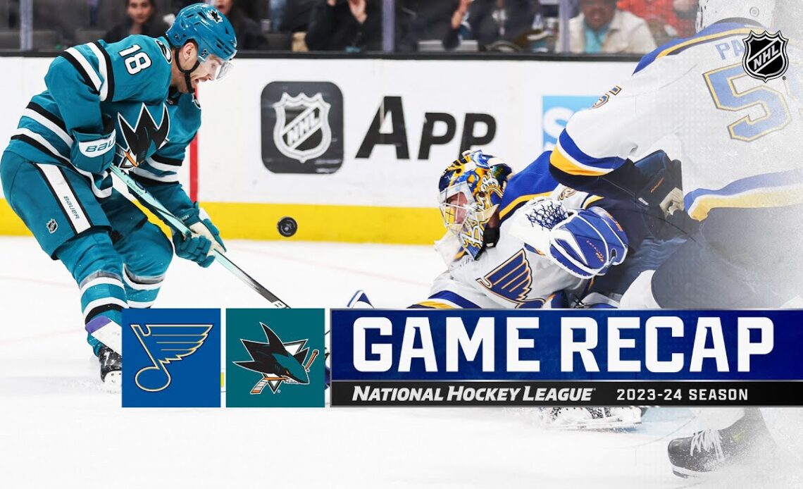 Blues @ Sharks 4/6 | NHL Highlights 2024