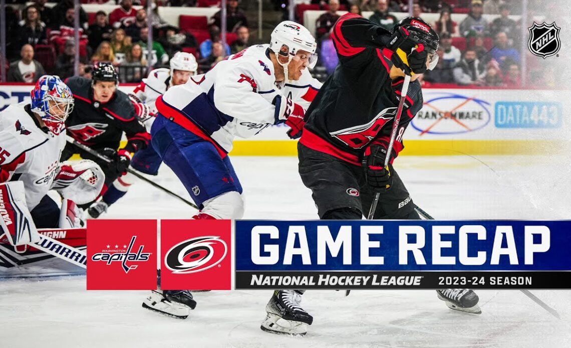 Capitals @ Hurricanes 4/5 | NHL Highlights 2024