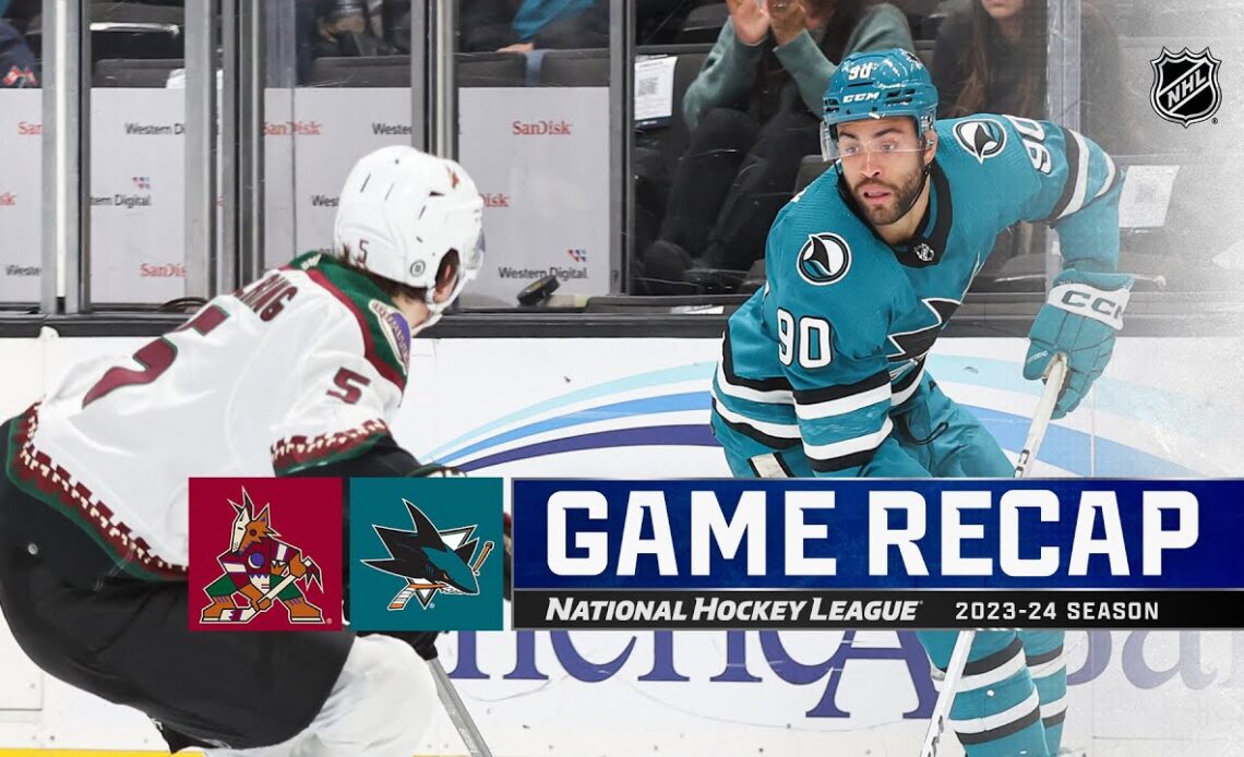 Coyotes @ Sharks 4/7 | NHL Highlights 2024