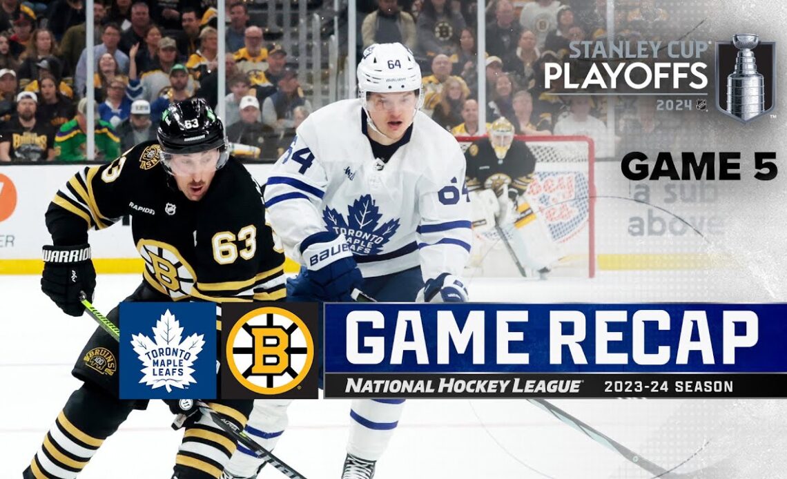 Gm 5: Maple Leafs @ Bruins 4/30 | NHL Highlights | 2024 Stanley Cup Playoffs