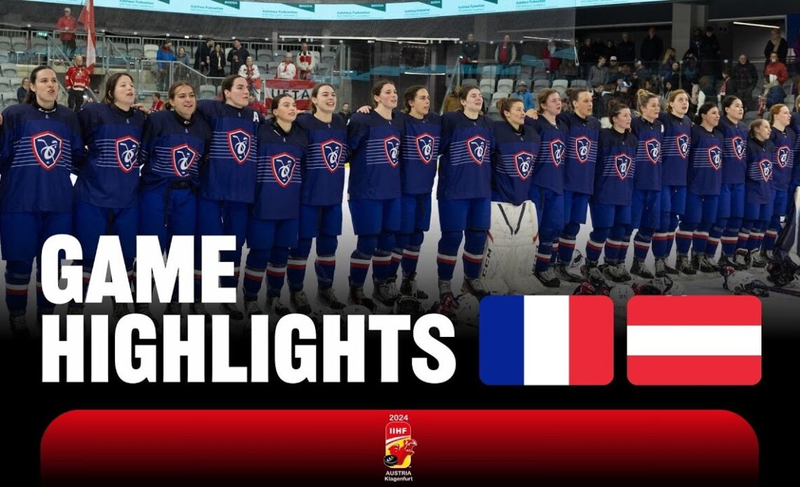 Highlights: France vs Austria | 2024 #womensworlds Division 1A