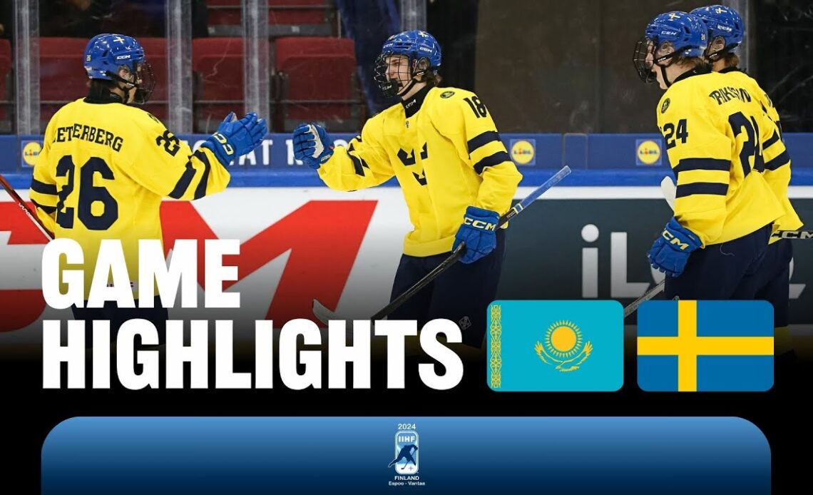 Highlights: Kazakhstan vs Sweden | 2024 #U18MensWorlds