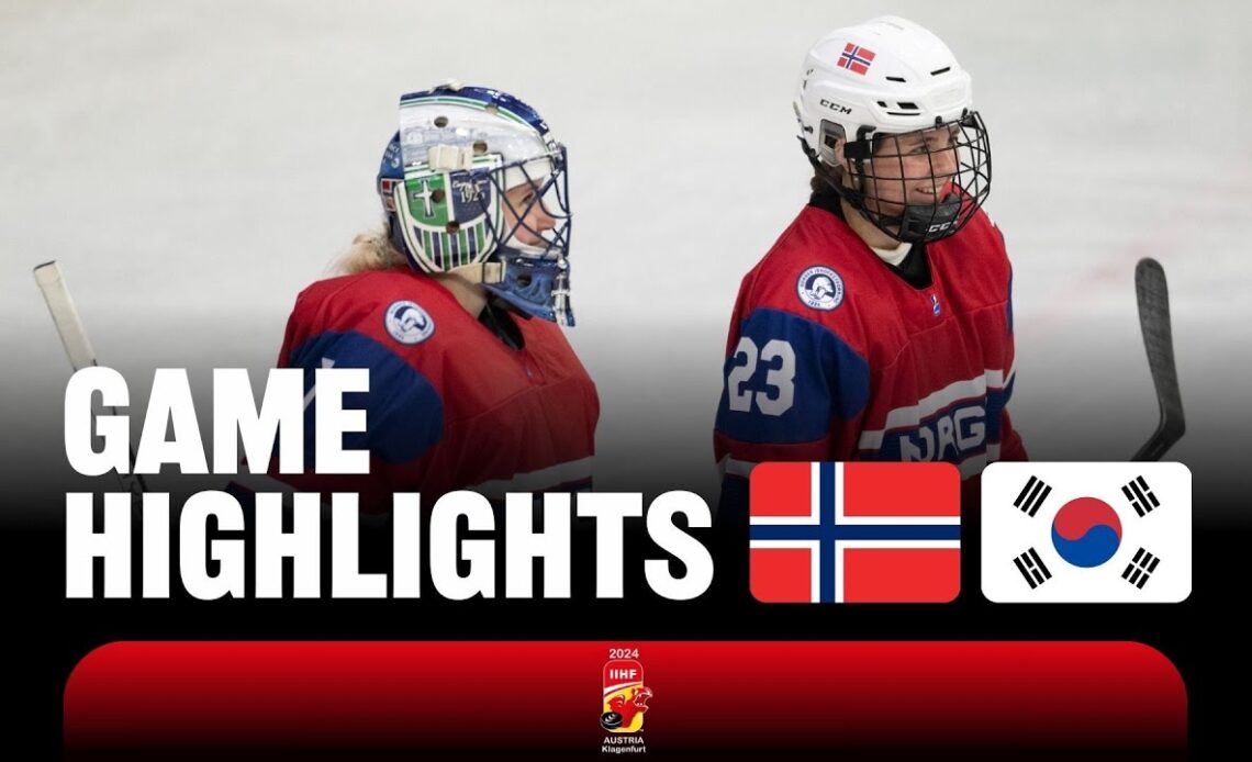 Highlights: Norway vs Korea | 2024 #womensworlds Division 1A