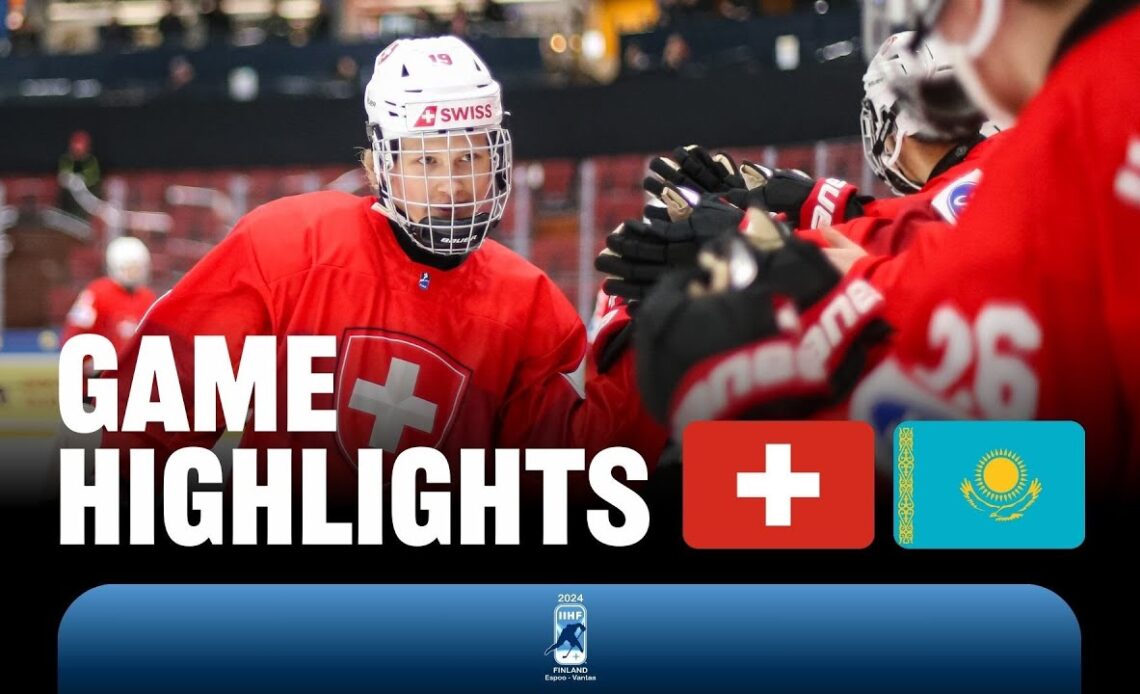 Highlights: Switzerland vs Kazakhstan |2024 #U18MensWorlds