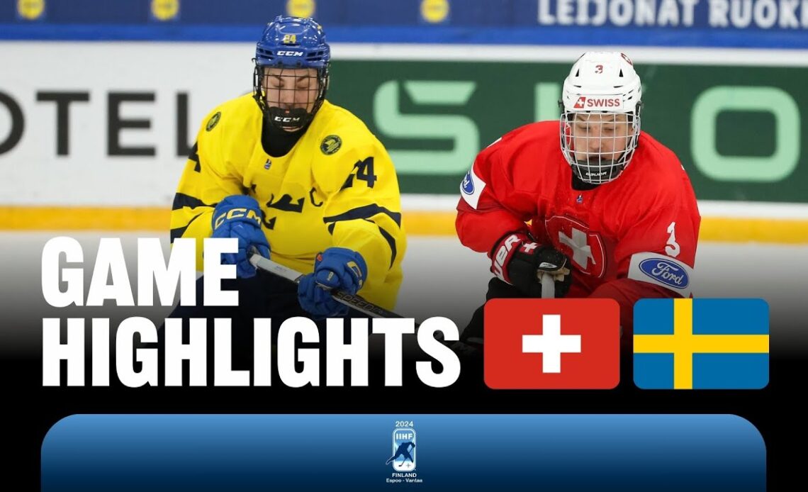 Highlights: Switzerland vs Sweden | 2024 #U18MensWorlds