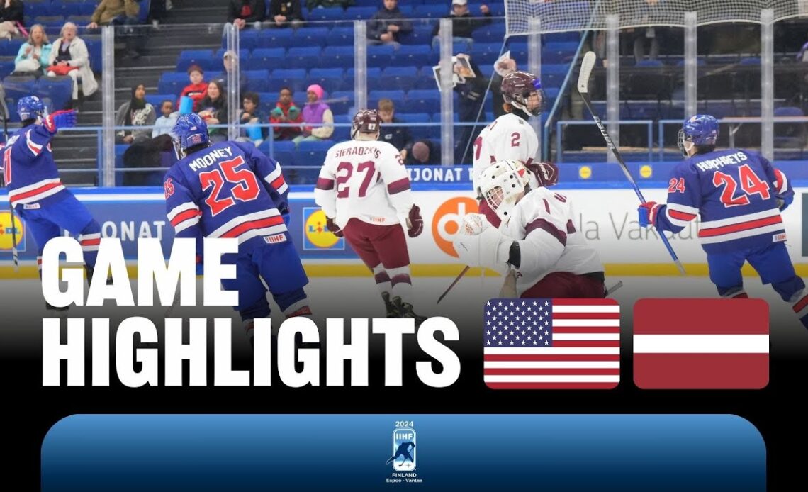 Highlights: USA vs Latvia | 2024 #U18MensWorlds