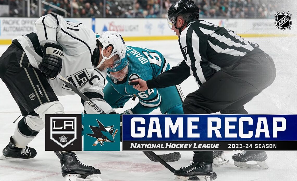 Kings @ Sharks  4/4 | NHL Highlights 2024