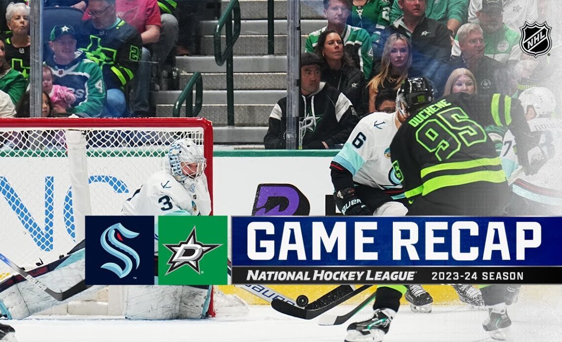 Kraken @ Stars 4/13 | NHL Highlights 2024