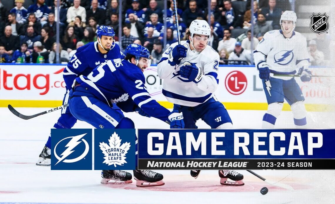 Lightning @ Maple Leafs 4/3 | NHL Highlights 2024