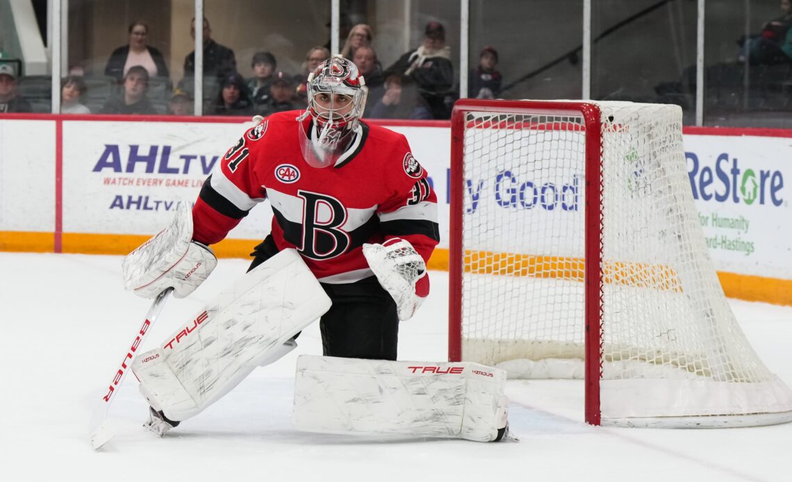 Mandolese earns first AHL shutout as B-Sens blank T-Birds 3-0 at CAA Arena – Belleville Sens