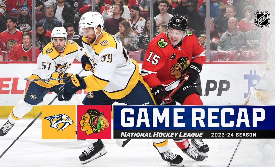 Predators @ Blackhawks 4/12 | NHL Highlights 2024