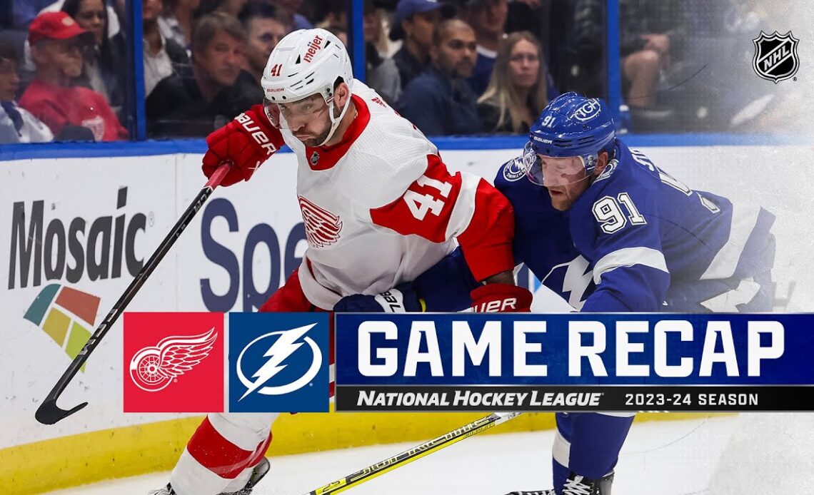 Red Wings @ Lightning 4/1 | NHL Highlights 2024