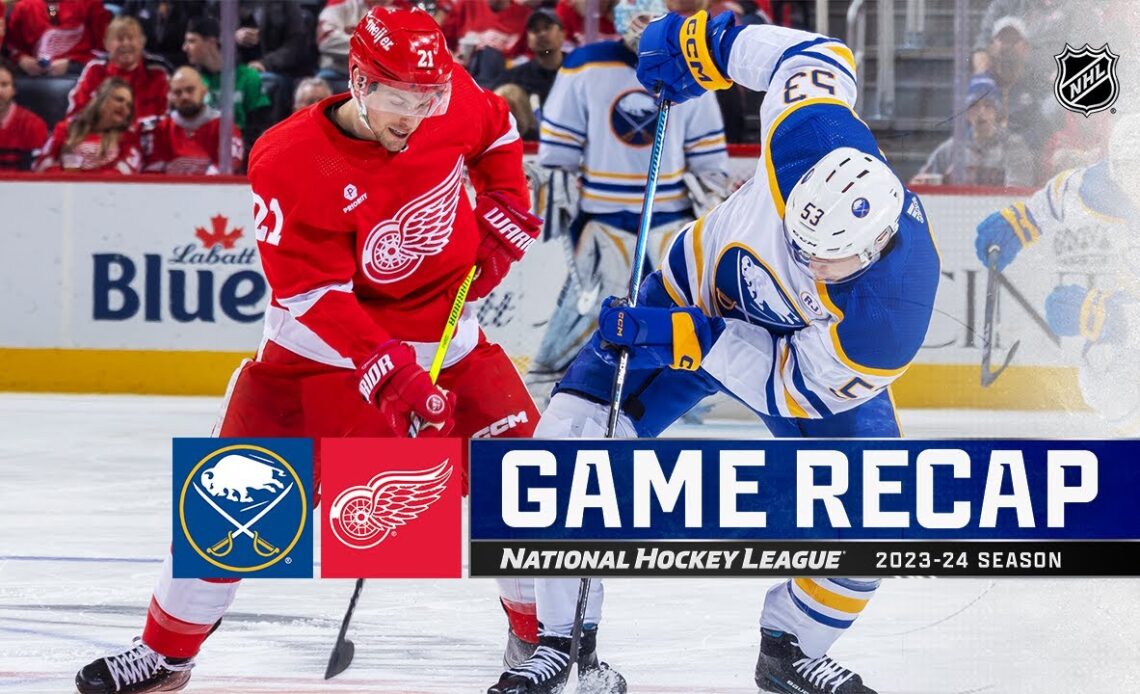 Sabres @ Red Wings 4/7 | NHL Highlights 2024