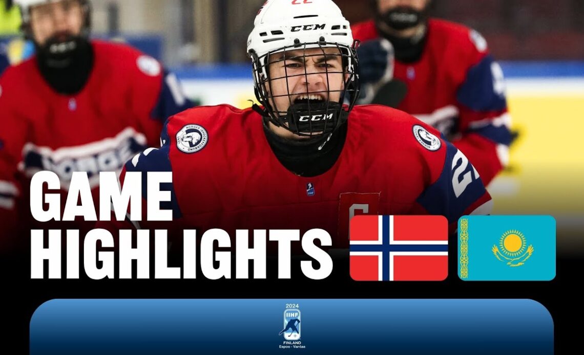 Highlights: Norway vs Kazakhstan | 2024 #U18MensWorlds