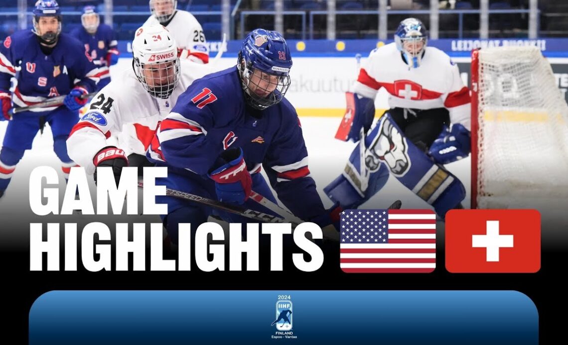 Highlights: USA vs Switzerland | 2024 #U18MensWorlds