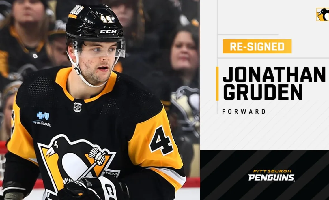 Penguins Re-Sign Forward Jonathan Gruden to a Two-Year Contract