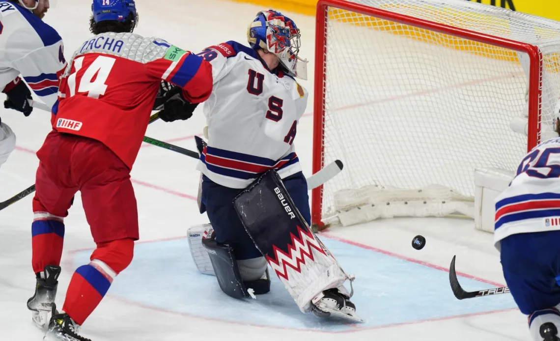 US loses to Czech Republic 1-0 in quarterfinals of men's hockey world championship