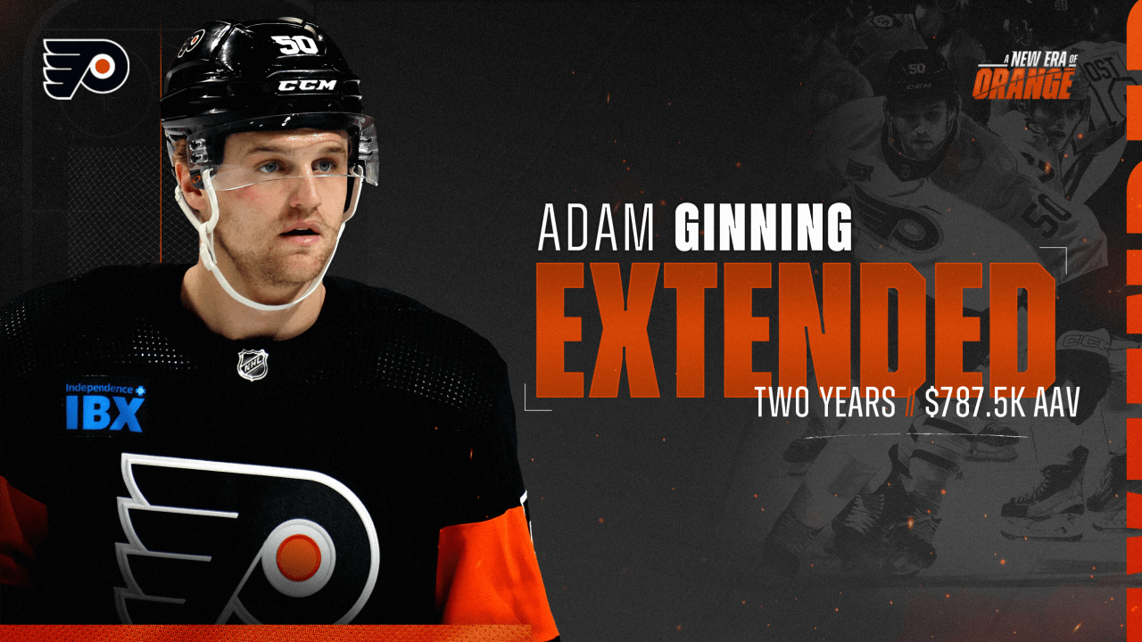 Flyers re-sign defenseman Adam Ginning to a contract extension