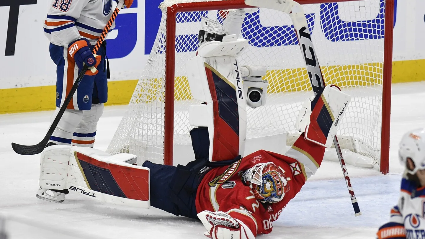 Stanley Cup Finals: Bobrovsky helps Panthers shut Oilers 3-0 in Game 1