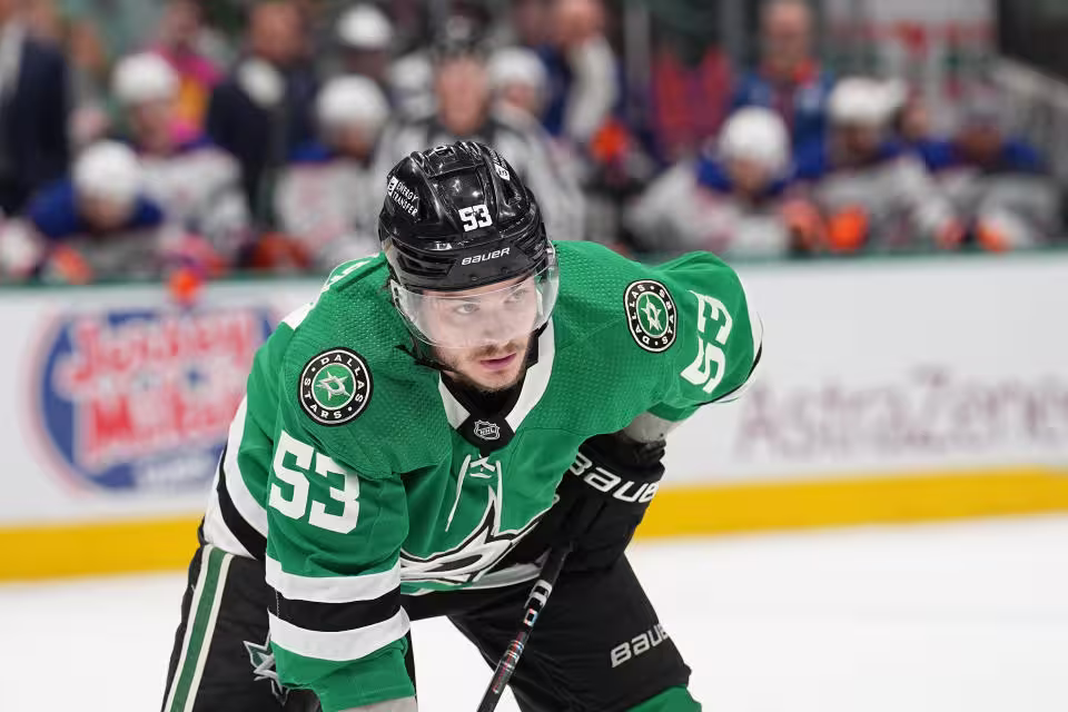 Dallas Stars C/RW Wyatt Johnston tops the list of potential breakouts in fantasy hockey leagues this season. (Photo by Glenn James/NHLI via Getty Images)