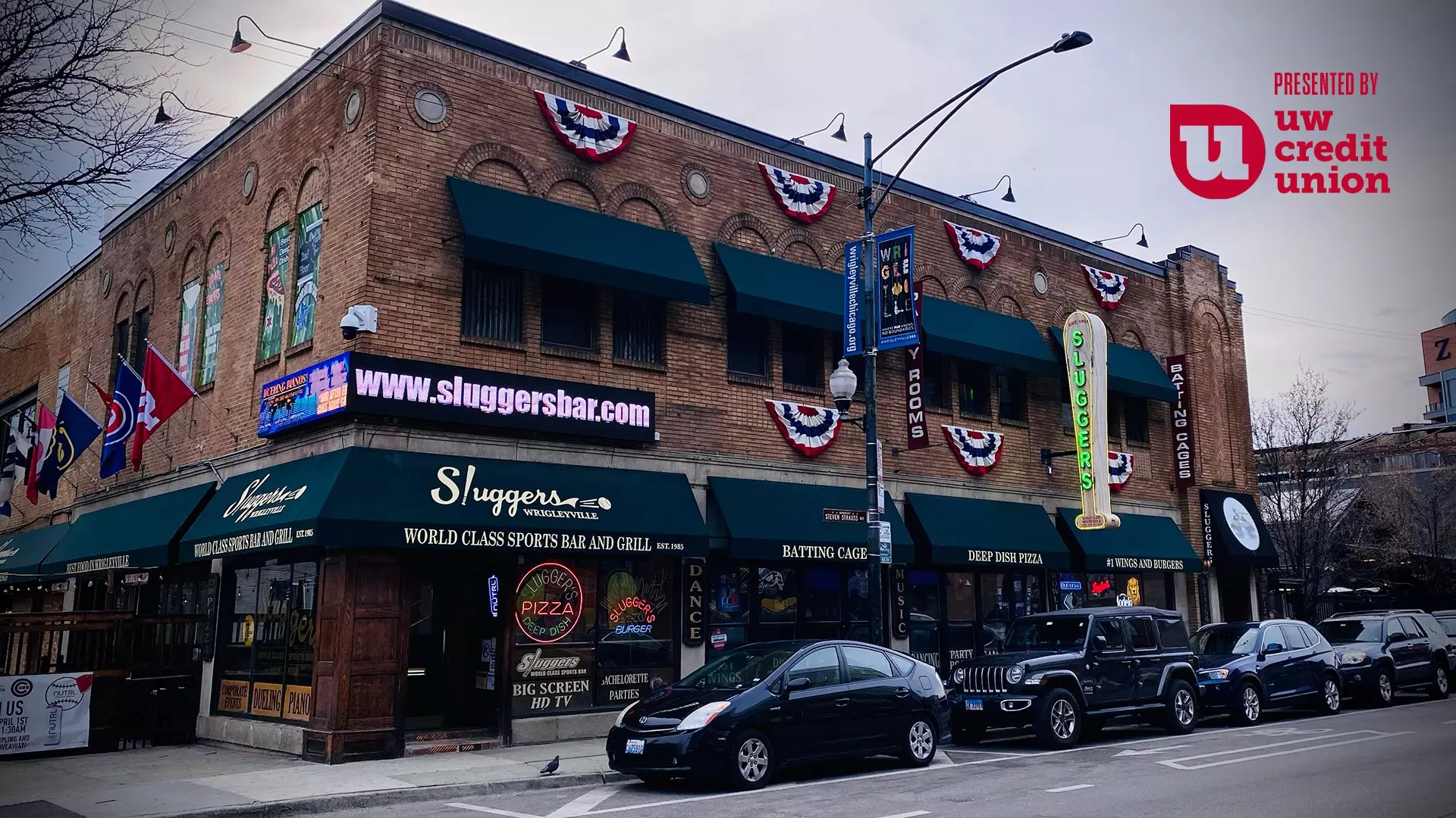 Sluggers Bar official Badger pregame spot for Big Ten Frozen Confines in Chicago