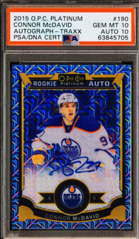 Connor McDavid 2015 O-Pee-Chee Platinum Rookie Auto