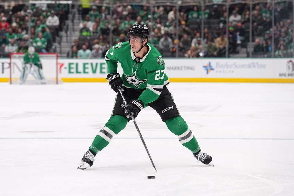 Mason Marchment #27 of the Dallas Stars