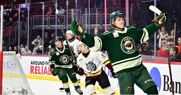 HUNTER HAIGHT RECORDS HAT TRICK IN 6-4 IOWA WIN OVER CHICAGO
