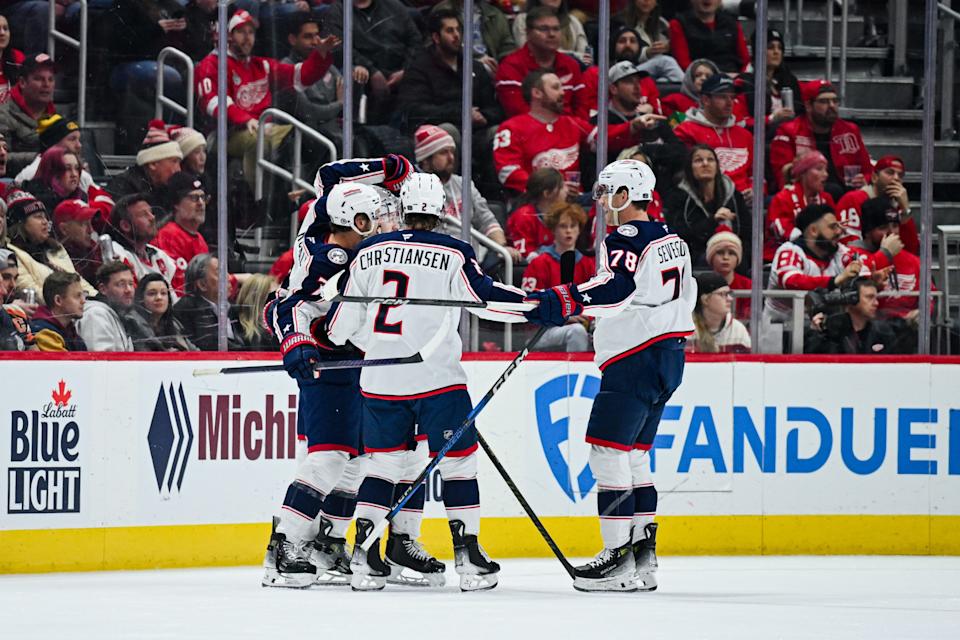 Game Notes: Columbus Owns the Net Front, Beats the Red Wings 5–2 in Stadium Series Prelude