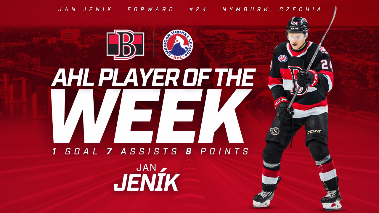 Belleville’s Jenik named Howie’s Hockey Tape/AHL Player of the Week – Belleville Sens