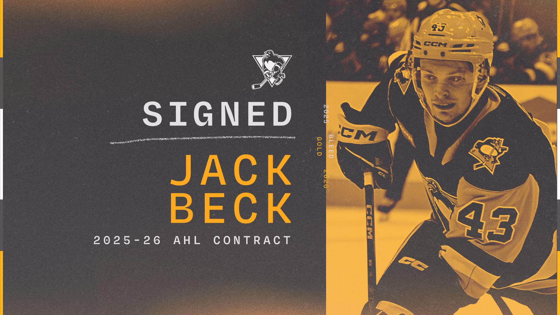 PENGUINS RE-SIGN JACK BECK FOR NEXT SEASON